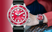  Shop Authentic Citizen Eco Drive Promaster Marine Red Dial Black Rubber Strap Watch For Men - BN0159-15X - Luxxuri