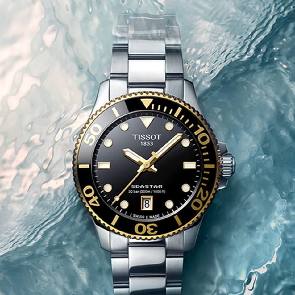  Shop Authentic Tissot Seastar 1000 Black Dial Silver Steel Strap Watch For Men - T120.210.21.051.00 - Luxxuri