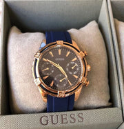  Shop Authentic Guess Analog Quartz Blue Dial Blue Rubber Strap Watch For Women - W0562L3 - Luxxuri