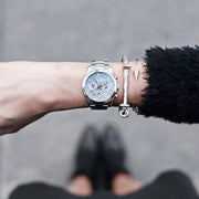  Shop Authentic Fossil Perfect Boyfriend Mother of Pearl Blue Dial Silver Steel Strap Watch for Women - ES3880 - Luxxuri