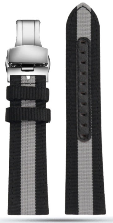  Shop Authentic Emporio Armani Luigi Chronograph Quartz Black Dial Two Tone Nylon Strap Watch For Men - AR1948 - Luxxuri
