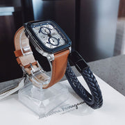  Shop Authentic Fossil Inscription Multifunction Silver Dial Brown Leather Strap Watch for Men - BQ2658 - Luxxuri