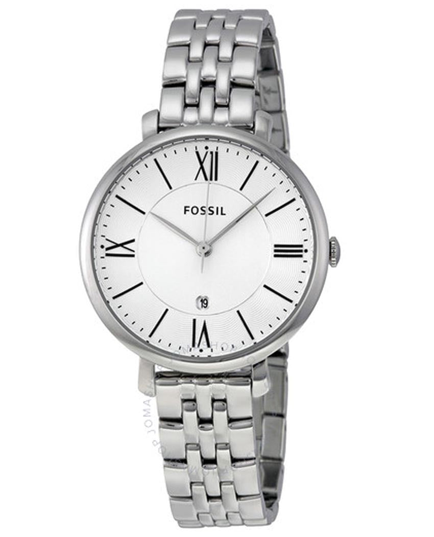 Shop Authentic Fossil Jacqueline White Dial Silver Steel Strap Watch for Women - ES3433 - Luxxuri
