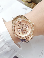  Shop Authentic Fossil Stella Rose Gold Dial Rose Gold Steel Strap Watch for Women - ES3590 - Luxxuri