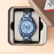  Shop Authentic Fossil Riley Quartz Blue Dial Blue Steel Strap Watch for Women - ES4294 - Luxxuri