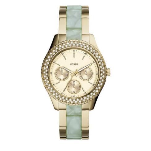  Shop Authentic Fossil Stella Multifunction Gold Dial Two Tone Steel Strap Watch for Women - ES4757 - Luxxuri