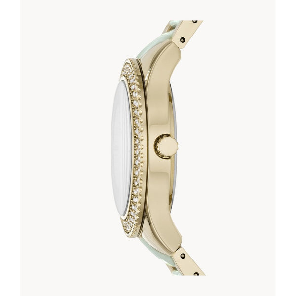  Shop Authentic Fossil Stella Multifunction Gold Dial Two Tone Steel Strap Watch for Women - ES4757 - Luxxuri