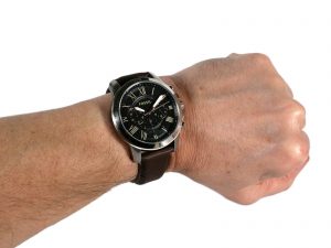  Shop Authentic Fossil Grant Chronograph Black Dial Brown Leather Strap Watch for Men - FS4813 - Luxxuri