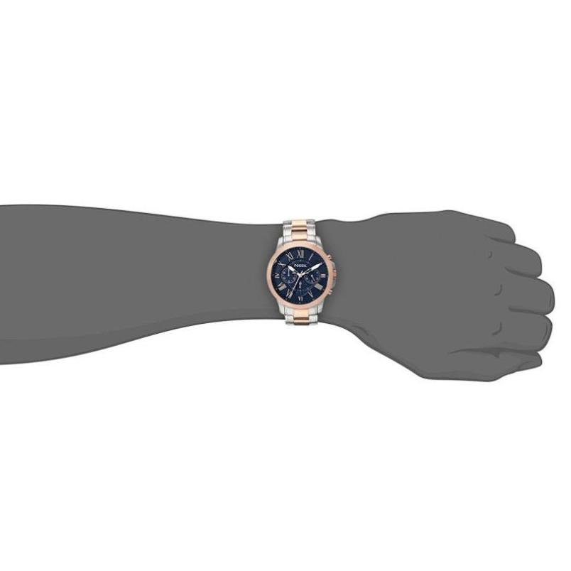  Shop Authentic Fossil Grant Chronograph Blue Dial Two Tone Steel Strap Watch for Men - FS5024 - Luxxuri