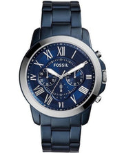  Shop Authentic Fossil Grant Chronograph Blue Dial Blue Steel Strap Watch for Men - FS5230 - Luxxuri