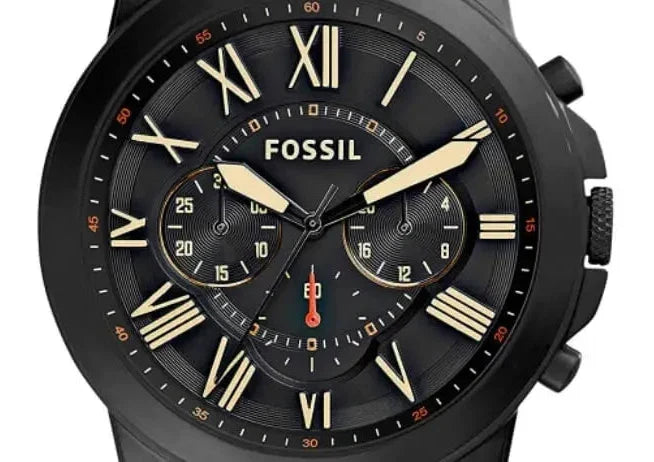  Shop Authentic Fossil Grant Chronograph Black Dial Brown Leather Strap Watch for Men - FS5241 - Luxxuri