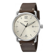  Shop Authentic Fossil The Commuter White Dial Brown Leather Strap Watch for Men - FS5275 - Luxxuri