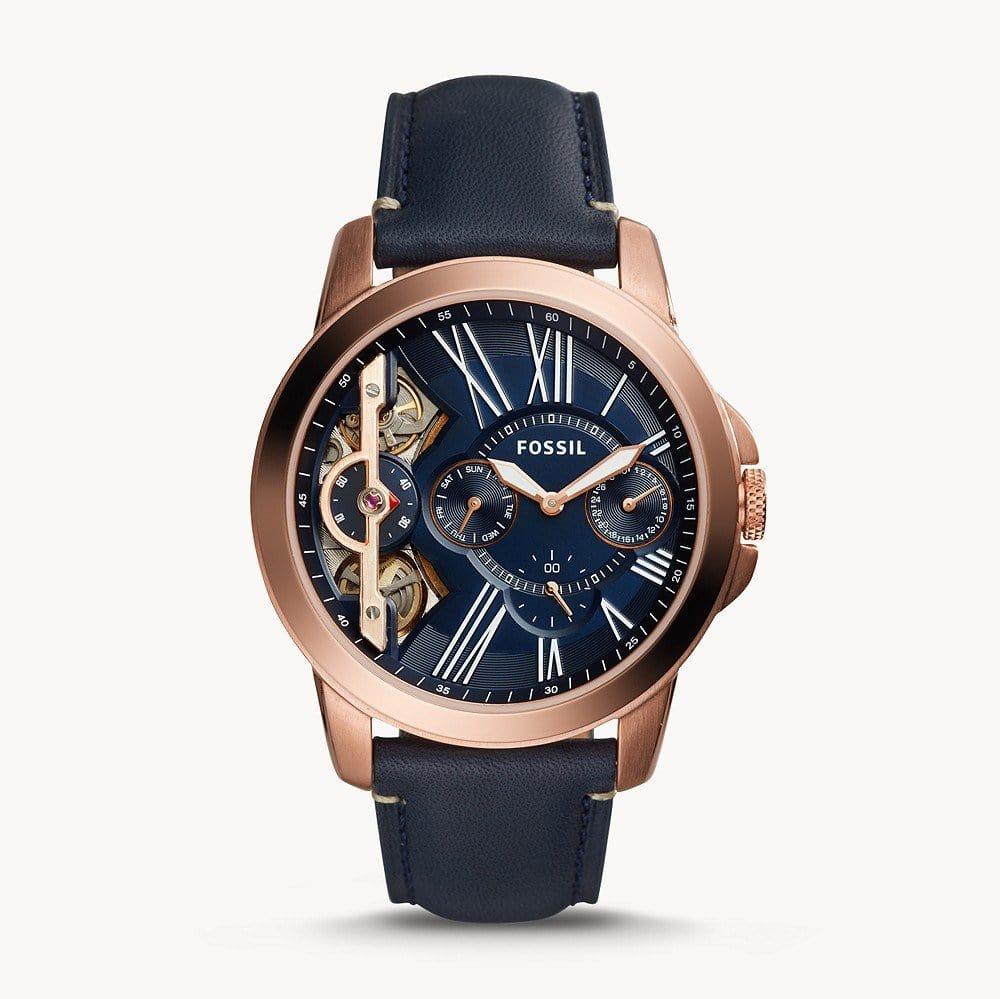  Shop Authentic Fossil Grant Twist Multifunction Blue Dial Blue Leather Strap Watch for Men - ME1162 - Luxxuri