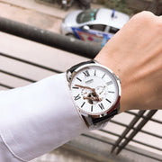  Shop Authentic Fossil Townsman Automatic White Dial Black Leather Strap Watch for Men - ME3104 - Luxxuri