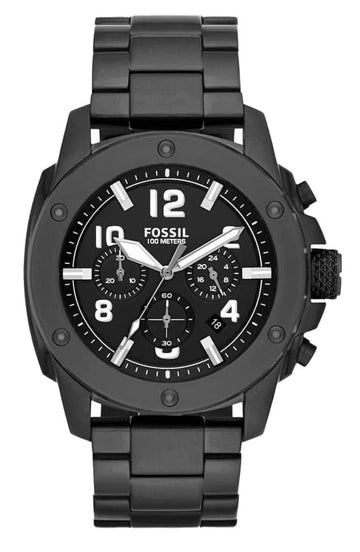  Shop Authentic Fossil Machine Chronograph Black Dial Black Steel Strap Watch for Men - FS4927 - Luxxuri