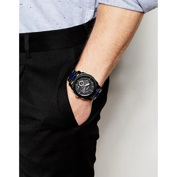  Shop Authentic Fossil Machine Chronograph Black Dial Two Tone Steel Strap Watch for Men - FS5164 - Luxxuri