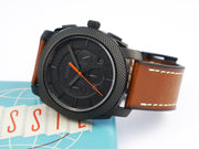  Shop Authentic Fossil Machine Chronograph Black Dial Brown Leather Strap Watch for Men - FS5234 - Luxxuri