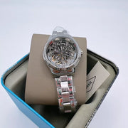  Shop Authentic Fossil Rye Automatic Skeleton Silver Dial Silver Steel Strap Watch for Women - BQ3753 - Luxxuri