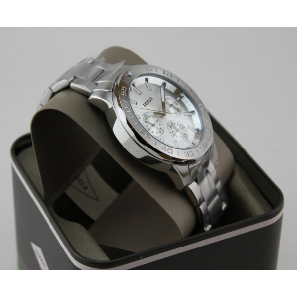  Shop Authentic Fossil Bannon Multifunction Chronograph Silver Dial Silver Steel Strap Watch for Men - BQ2490 - Luxxuri