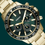  Shop Authentic Fossil Bannon Multifunction Chronograph Green Dial Gold Steel Strap Watch for Men - BQ2493 - Luxxuri