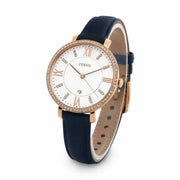  Shop Authentic Fossil Jacqueline White Dial Blue Leather Strap Watch for Women - ES4291 - Luxxuri