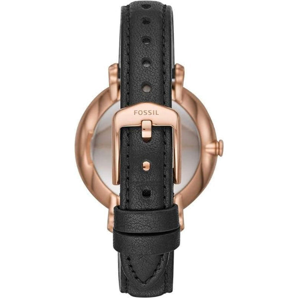  Shop Authentic Fossil Jacqueline Mother of Pearl Dial Black Leather Strap Watch for Women - ES4535 - Luxxuri