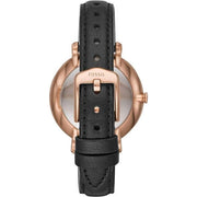  Shop Authentic Fossil Jacqueline Mother of Pearl Dial Black Leather Strap Watch for Women - ES4535 - Luxxuri