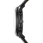  Shop Authentic Fossil Grant Chronograph Black Dial Black Leather Strap Watch for Men - FS5132 - Luxxuri