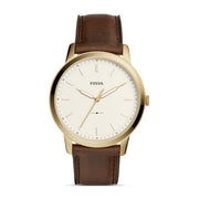  Shop Authentic Fossil The Minimalist White Dial Brown Leather Strap Watch for Men - FS5397 - Luxxuri