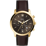  Shop Authentic Fossil Neutra Chronograph Brown Dial Brown Leather Strap Watch for Men - FS5763 - Luxxuri