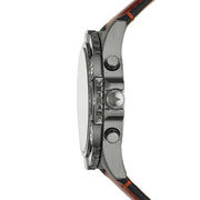 Shop Authentic Fossil Garrett Chronograph Grey Dial Brown Leather Strap Watch for Men - FS5770 - Luxxuri