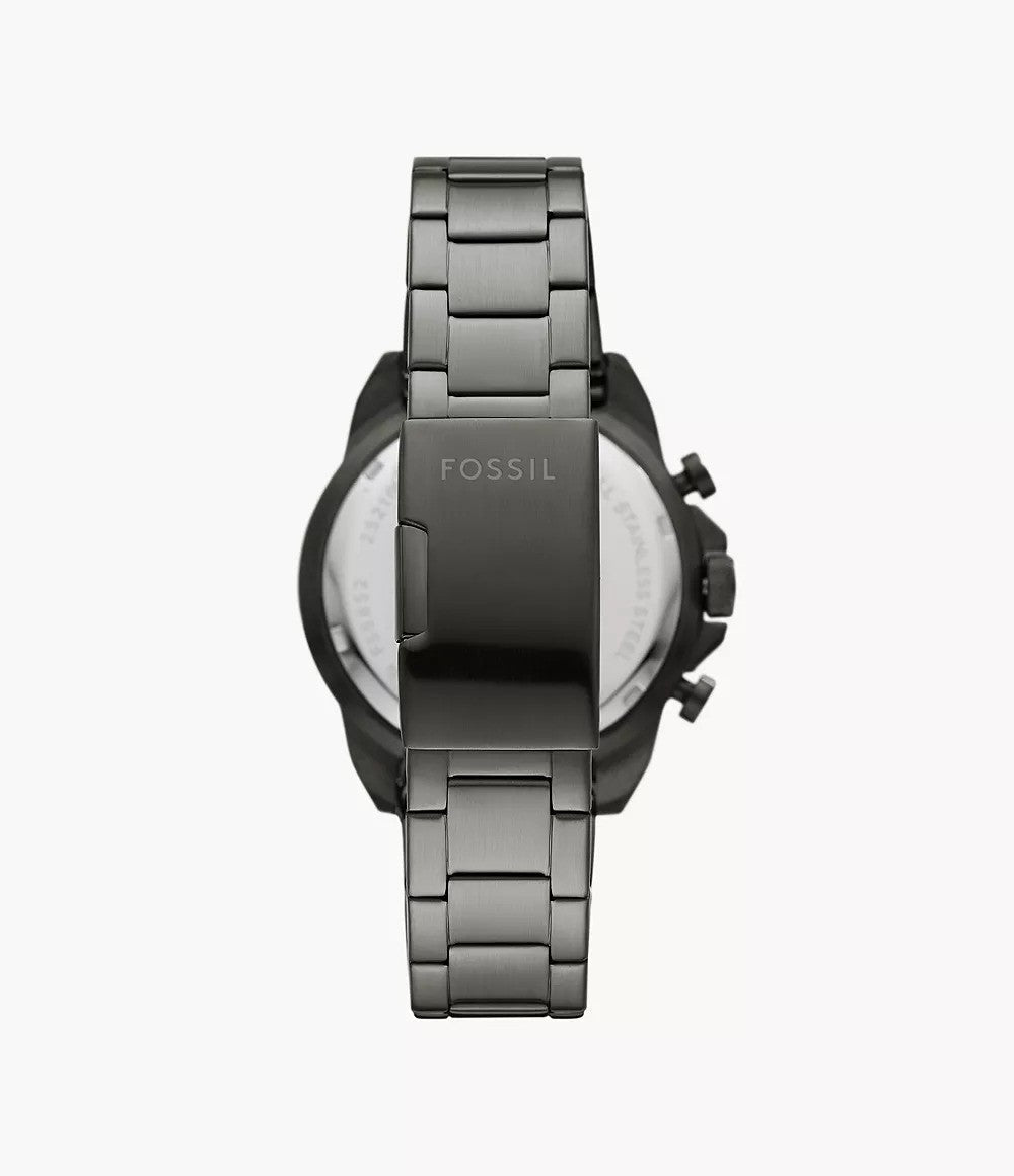  Shop Authentic Fossil Bronson Chronograph Black Dial Grey Steel Strap Watch for Men - FS5852 - Luxxuri