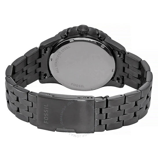  Shop Authentic Fossil FB-01 Chronograph Black Dial Grey Steel Strap Watch for Men - FS5835 - Luxxuri