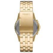  Shop Authentic Fossil FB-01 Chronograph Black Dial Gold Steel Strap Watch for Men - FS5836 - Luxxuri