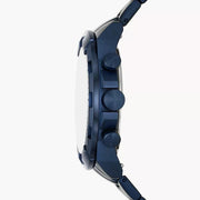  Shop Authentic Fossil Bronson Chronograph Blue Dial Blue Steel Strap Watch for Men - FS5916 - Luxxuri