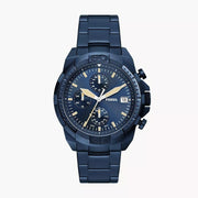  Shop Authentic Fossil Bronson Chronograph Blue Dial Blue Steel Strap Watch for Men - FS5916 - Luxxuri