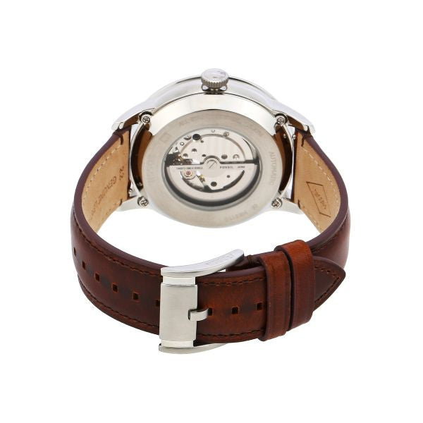  Shop Authentic Fossil Townsman Automatic Blue Dial Brown Leather Strap Watch for Men - ME3110 - Luxxuri