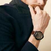  Shop Authentic Fossil Grant Chronograph Brown Dial Brown Leather Strap Watch for Men - FS5088 - Luxxuri