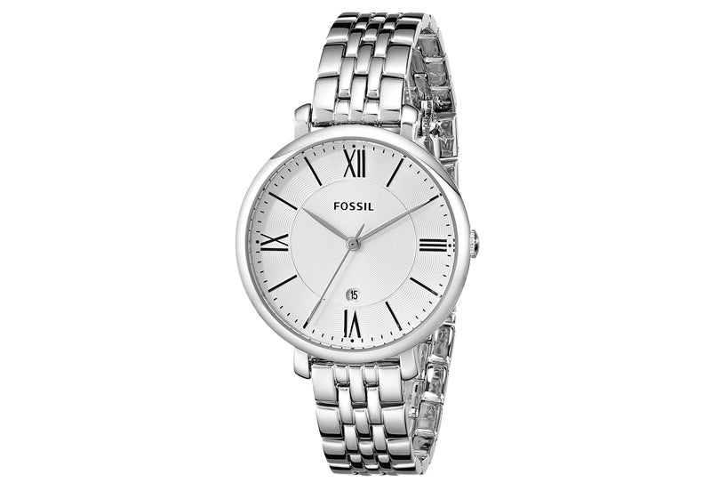  Shop Authentic Fossil Jacqueline White Dial Silver Steel Strap Watch for Women - ES3698 - Luxxuri