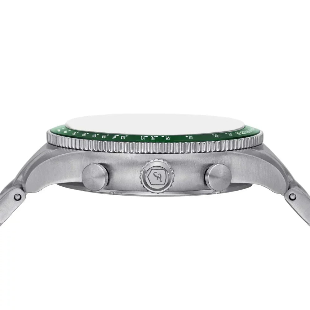  Shop Authentic Fossil Sport Tourer Chronograph Green Dial Silver Steel Strap Watch for Men - FS6048 - Luxxuri