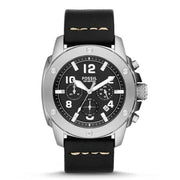  Shop Authentic Fossil Modern Machine Chronograph Black Dial Black Leather Strap Watch for Men - FS4928 - Luxxuri
