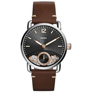  Shop Authentic Fossil The Commuter Twist Black Dial Brown Leather Strap Watch for Men -  ME1165 - Luxxuri