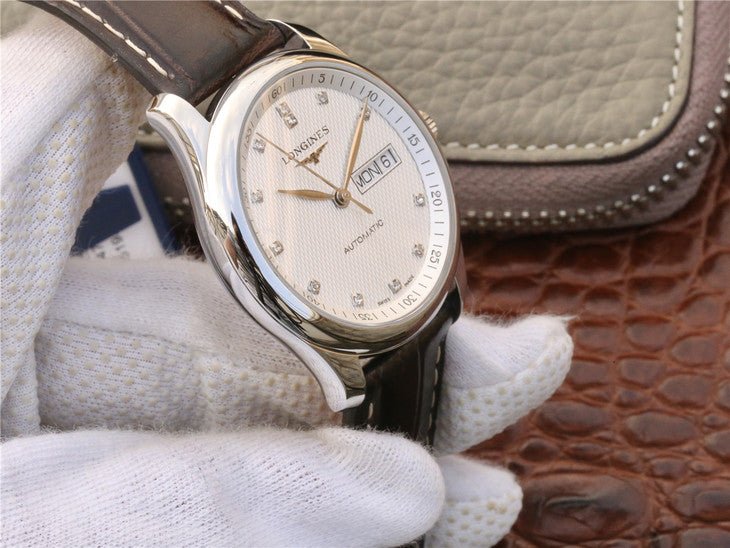  Shop Authentic Longines Master Collection Automatic 38.5mm Silver Diamond Dial Brown Leather Strap Watch for Men - L2.755.4.77.3 - Luxxuri