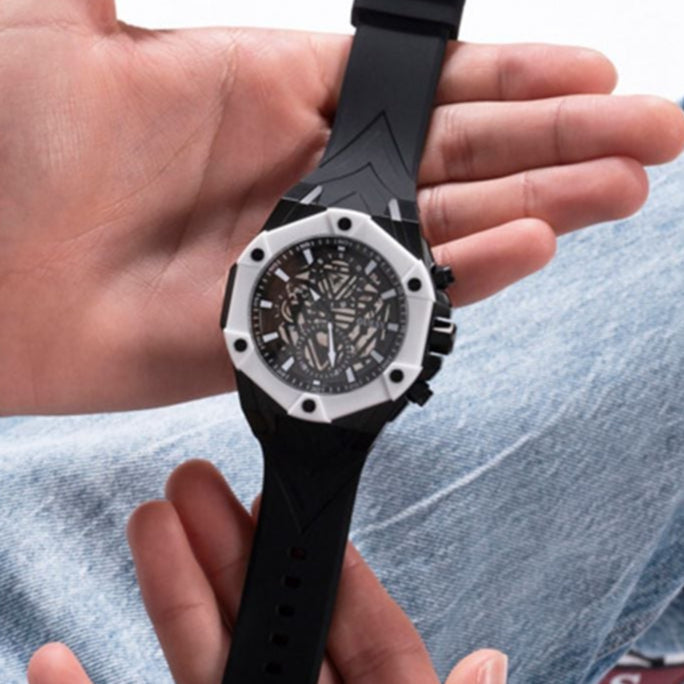  Shop Authentic Guess Formula Chronograph Black Dial Black Silicone Strap Watch For Men - GW0579G1 - Luxxuri