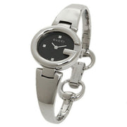  Shop Authentic Gucci Guccisima Quartz Black Dial Silver Steel Strap Watch For Women - YA134501 - Luxxuri