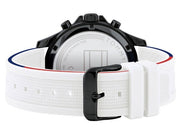  Shop Authentic Tommy Hilfiger Bank Chronograph White Dial White Rubber Strap Watch for Men - 1791723 - Luxxuri