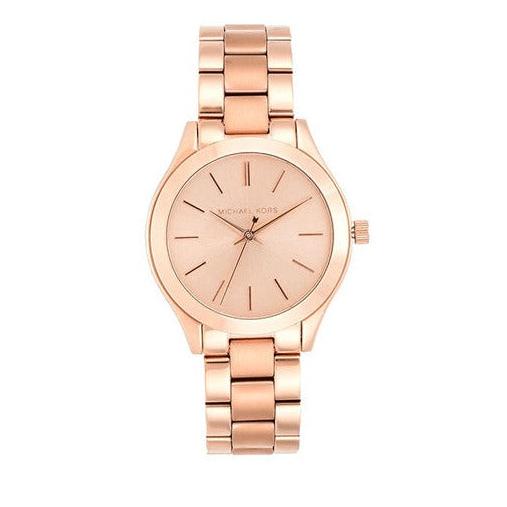  Shop Authentic Michael Kors Slim Runway Rose Gold Dial Rose Gold Steel Strap Watch for Women - MK3513 - Luxxuri