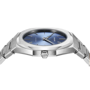 D1 Milano Ultra Thin Blue Dial Silver Steel Watch for Men - D1-UTBJ03