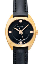 Shop Authentic Gucci GG2570 Quartz Black Dial Black Leather Strap Watch For Women - YA142509 - Luxxuri