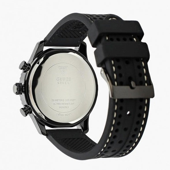  Shop Authentic Guess Marina Chronograph Black Dial Black Rubber Strap Watch for Women - W1025L3 - Luxxuri